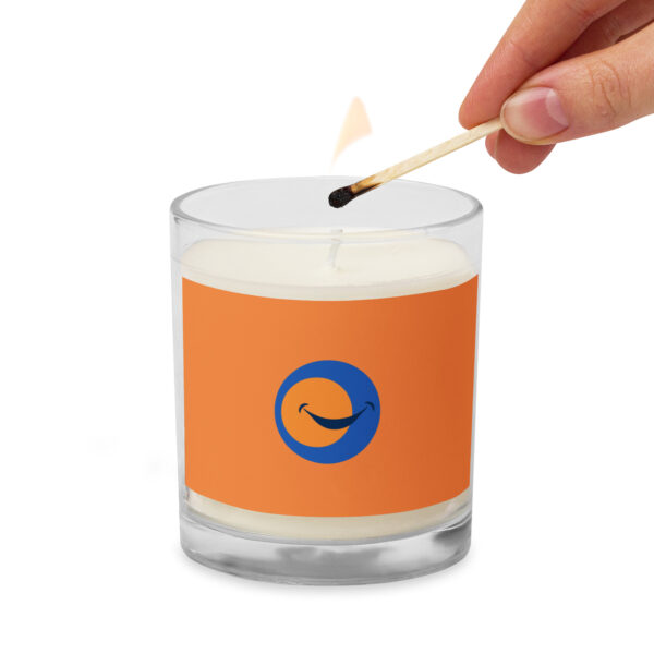 ⁦Glass jar soy wax candle⁩ - الصورة ⁦2⁩