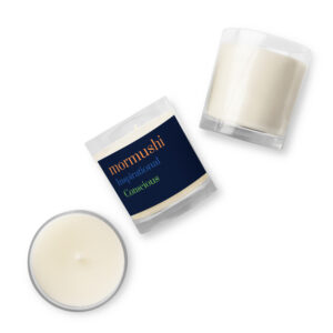 Glass jar soy wax candle ( without a smell )