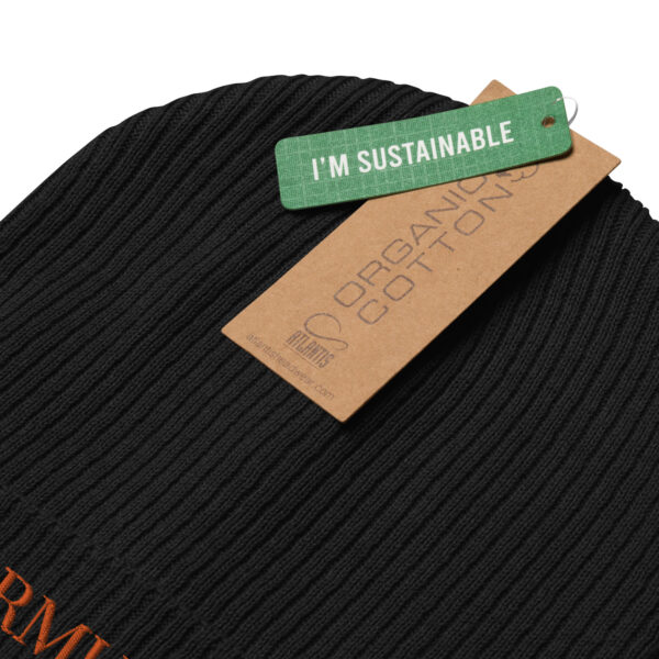⁦Organic ribbed beanie⁩ - الصورة ⁦2⁩