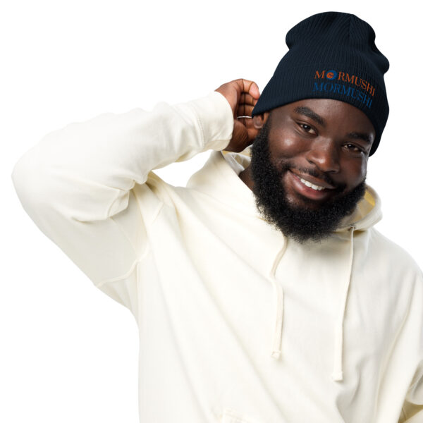 ⁦Organic ribbed beanie⁩ - الصورة ⁦4⁩