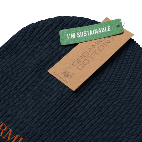 ⁦Organic ribbed beanie⁩ - الصورة ⁦3⁩