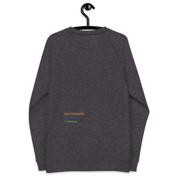 ⁦Unisex organic raglan sweatshirt⁩ - الصورة ⁦7⁩